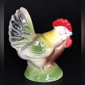 Vintage Rooster Figurine Decorative Multi Color Made In Japan
